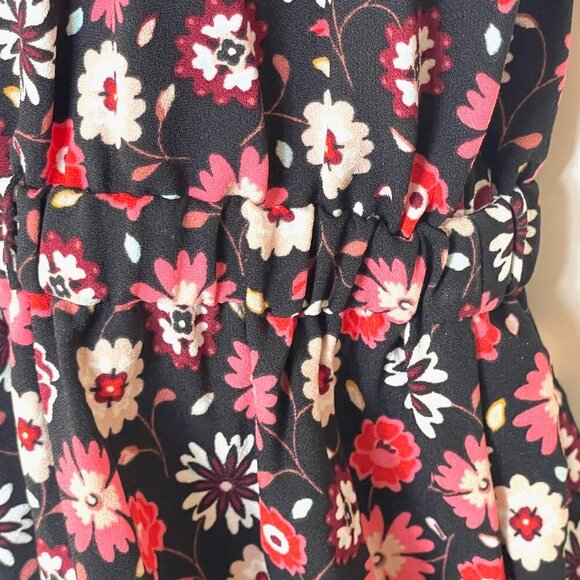 Kate Spade Fit Flare Dress Extra Small XS Sleeveless V-Neck Floral Knee Length - Picture 10 of 12